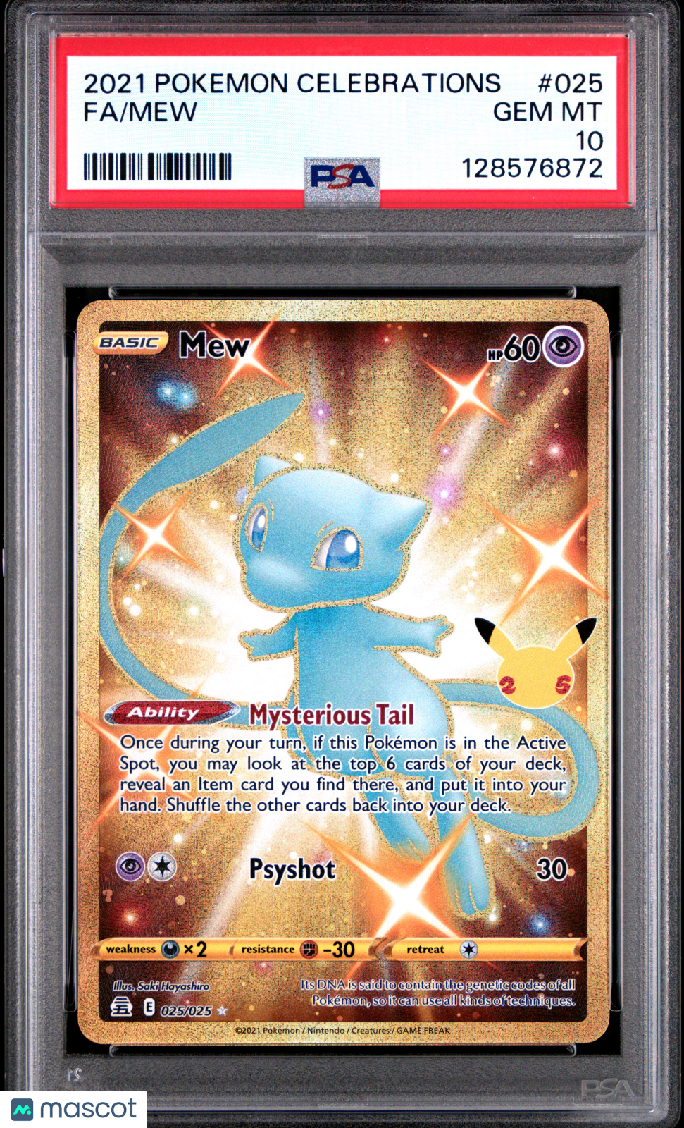 2021 Pokemon Celebrations Mew #025 FA PSA 10 GEM MINT - Graded TCG/CCG