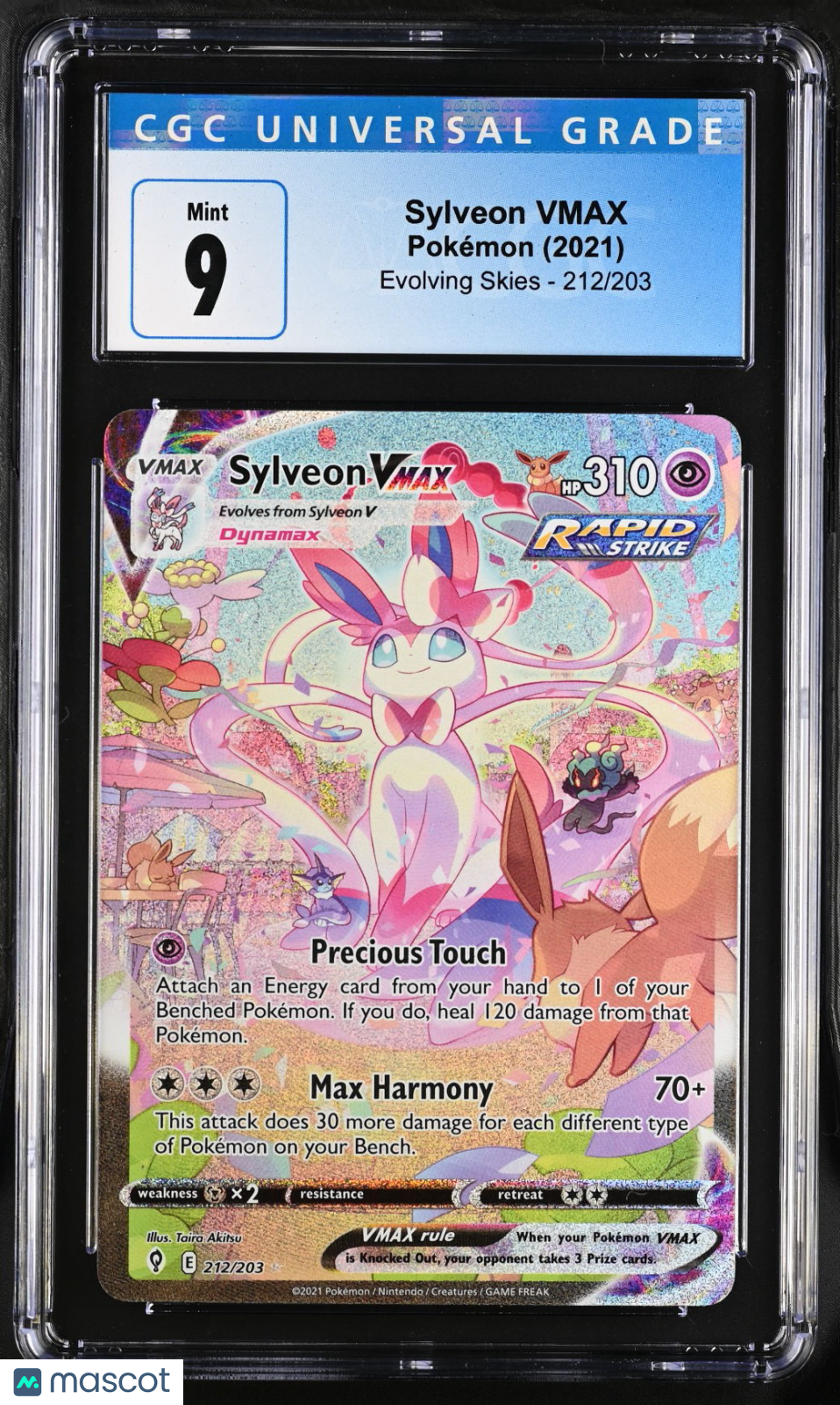 2021 Pokémon Evolving Skies Sylveon VMAX #212/203 English CGC 9 - Graded TCG/CCG