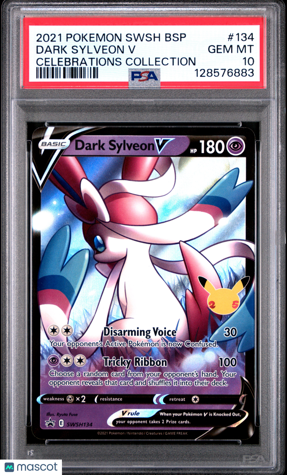 2021 Pokemon SWSH Promo Dark Sylveon V #134 Celebrations Collection PSA 10 GEM - Graded TCG/CCG