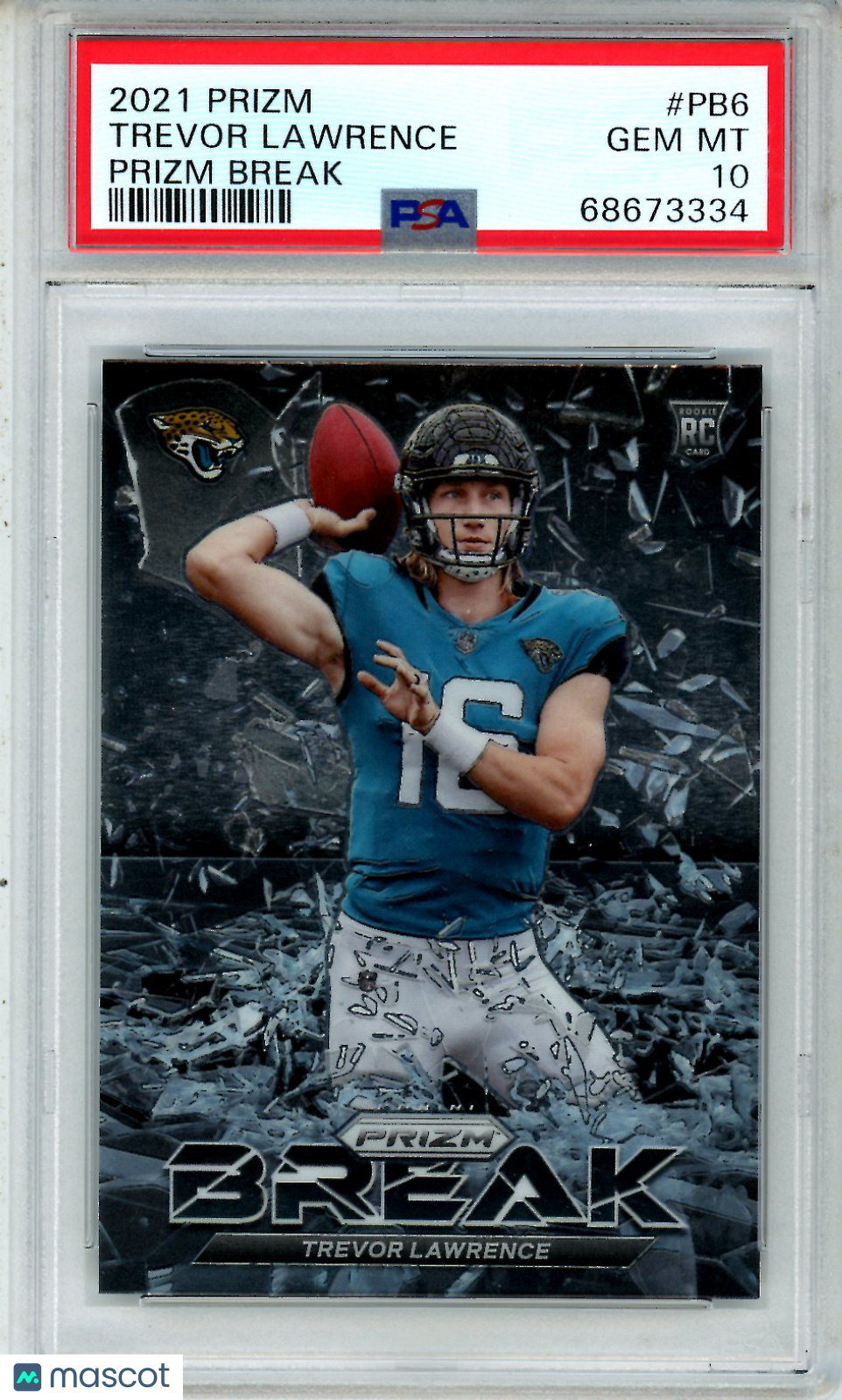 2021 Prizm Prizm Break Trevor Lawrence Rookie #PB6 PSA 10 GEM MINT Jaguars - Graded Sports Cards