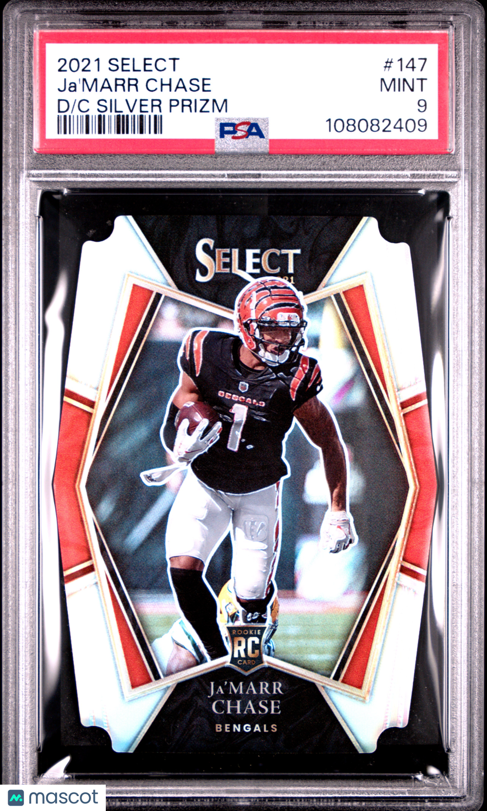 2021 Select Ja’marr Chase D Silver Prizm Rookie #147 PSA 9 Cincinnati Bengals - Graded Sports Cards
