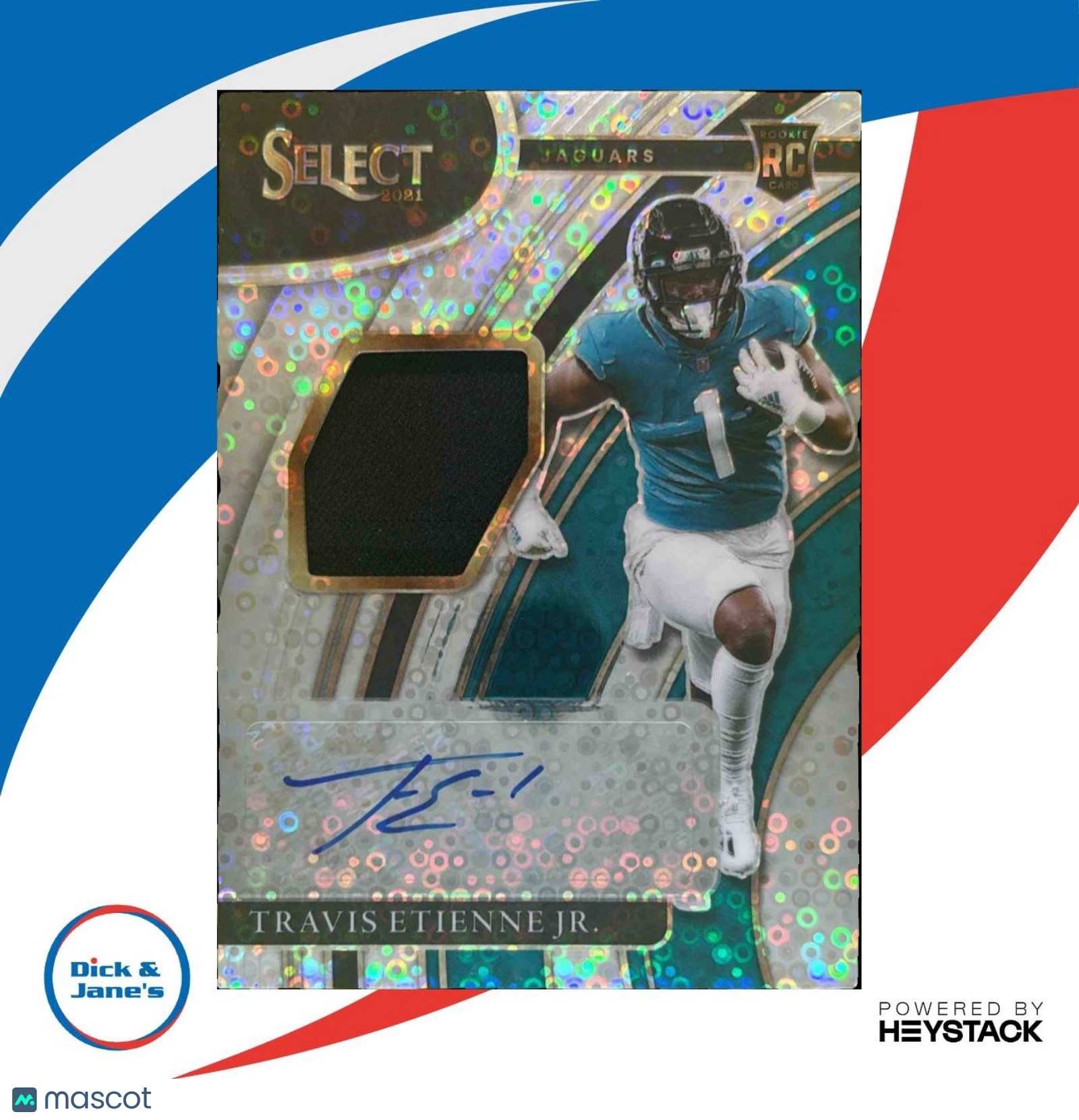 2021 Select Travis Etienne Jr. Rookie Signature Disco /25 MEM Auto RC Jaguars - Sports Cards