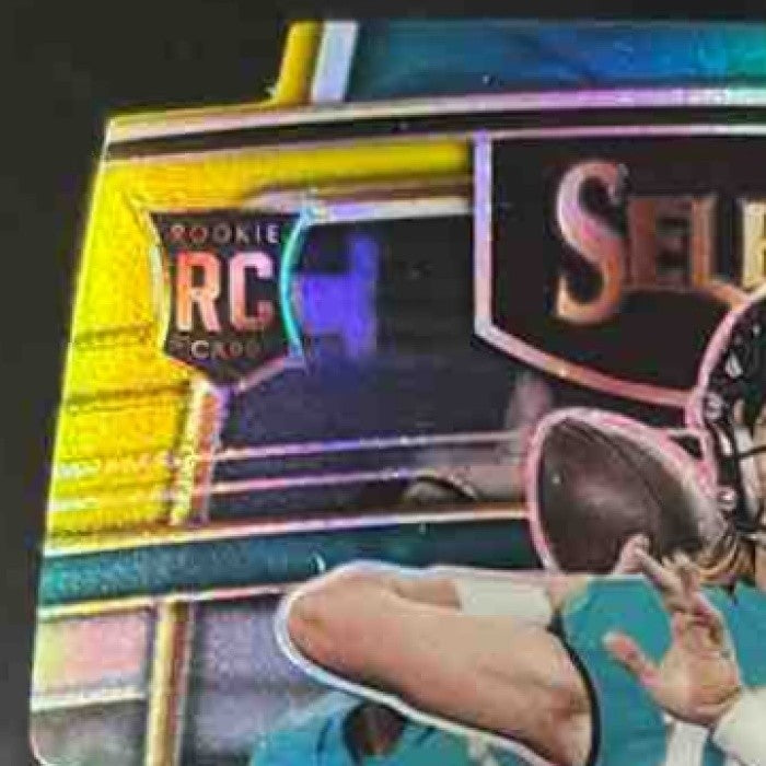 2021 Select Trevor Lawrence Red and Yellow Die Cut #43 RC Jacksonville Jaguars - Sports Cards