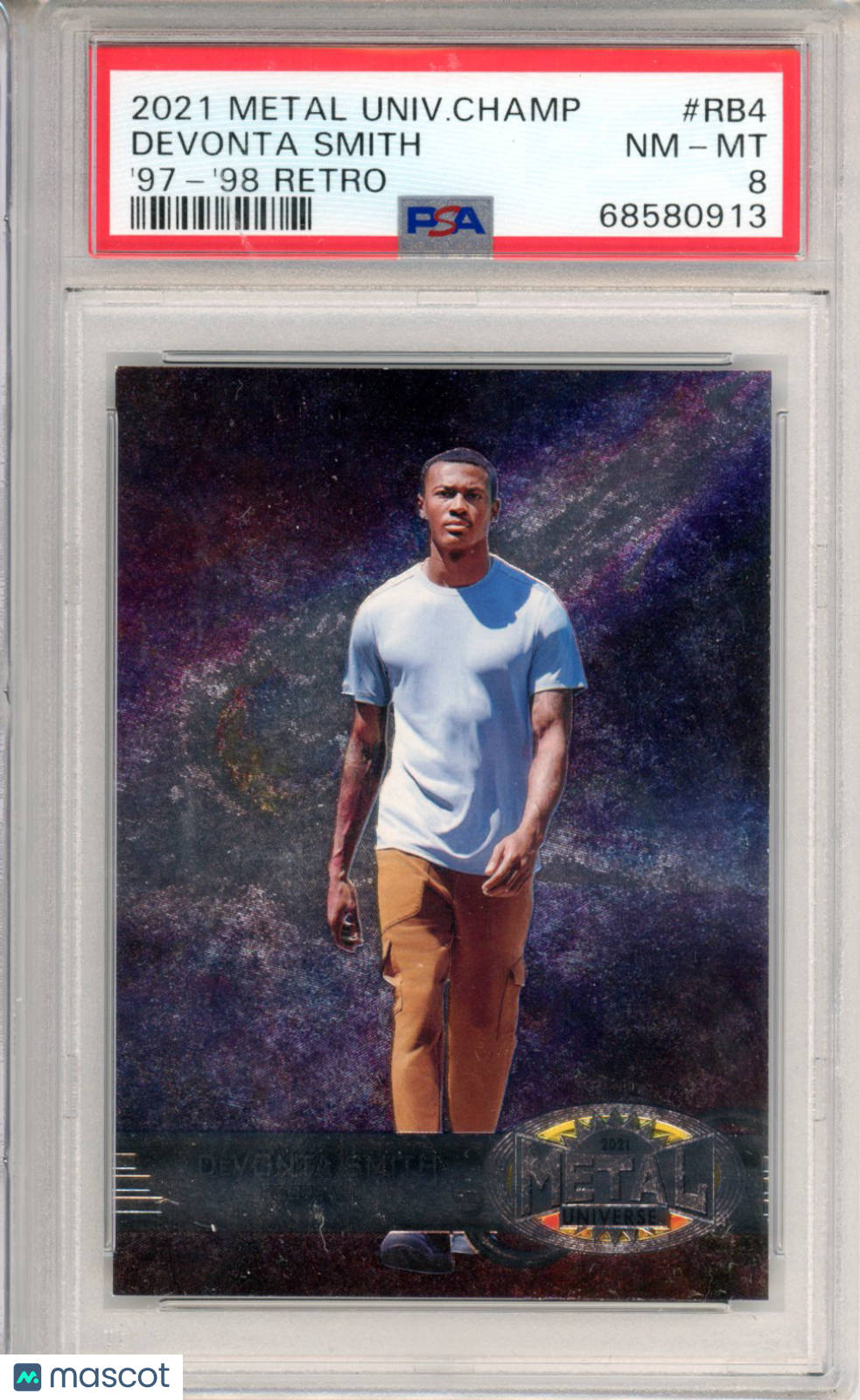 2021 Skybox Metal Universe Champions 1997-98 Retro Devonta Smith #RB4 PSA 8 - Graded Sports Cards
