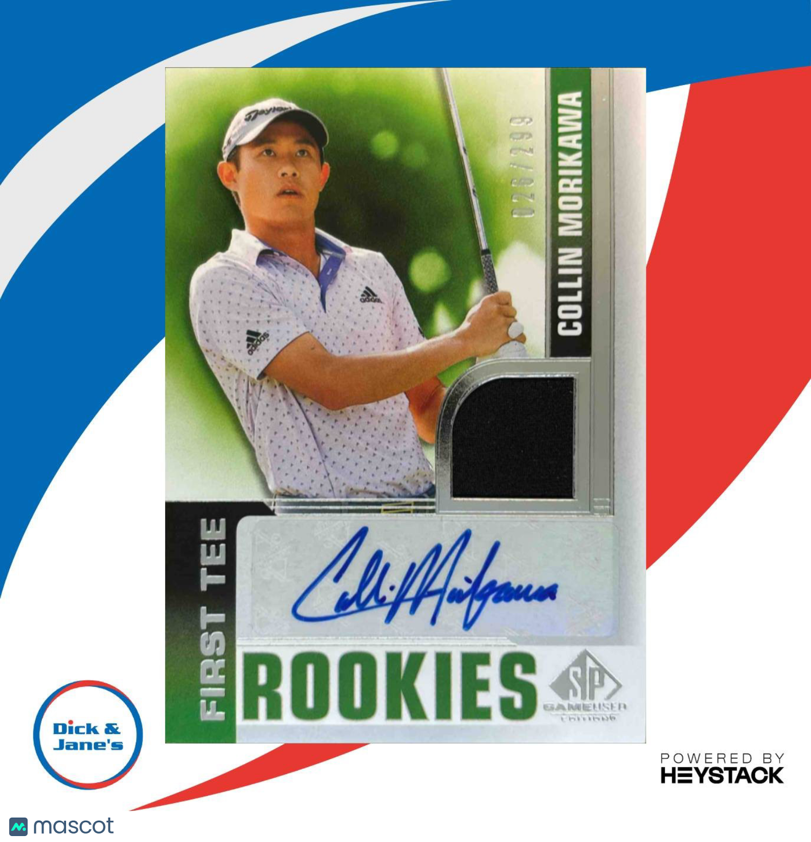 2021 SP Game Used Collin Morikawa /299 #69 MEM Auto Wild Card 4Aces GC - Sports Cards