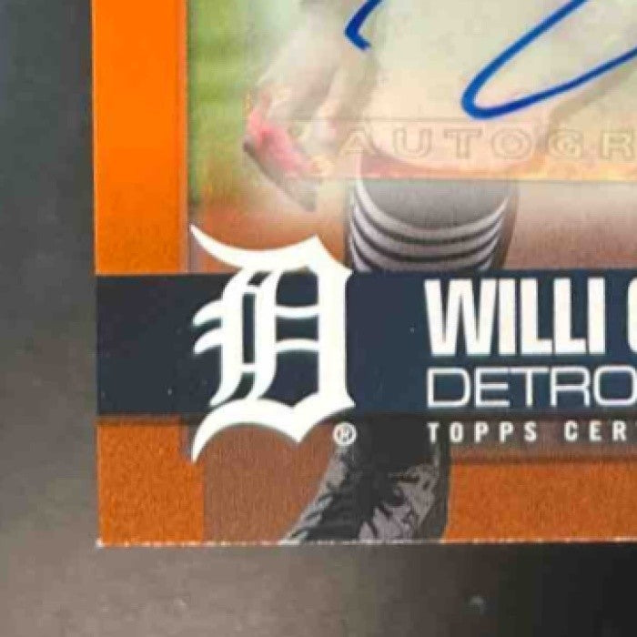 2021 Topps Big League Willi Castro Auto Electric Orange /99 Detroit Tigers - Sports Cards