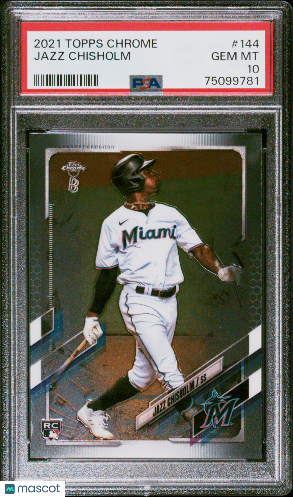 2021 Topps Chrome Jazz Chisholm #144 PSA 10 - Graded Sports Cards