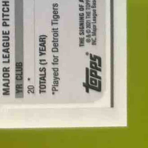 2021 Topps Chrome Rony Garcia Rookie Auto #RA-RG RC Detroit Tigers - Sports Cards