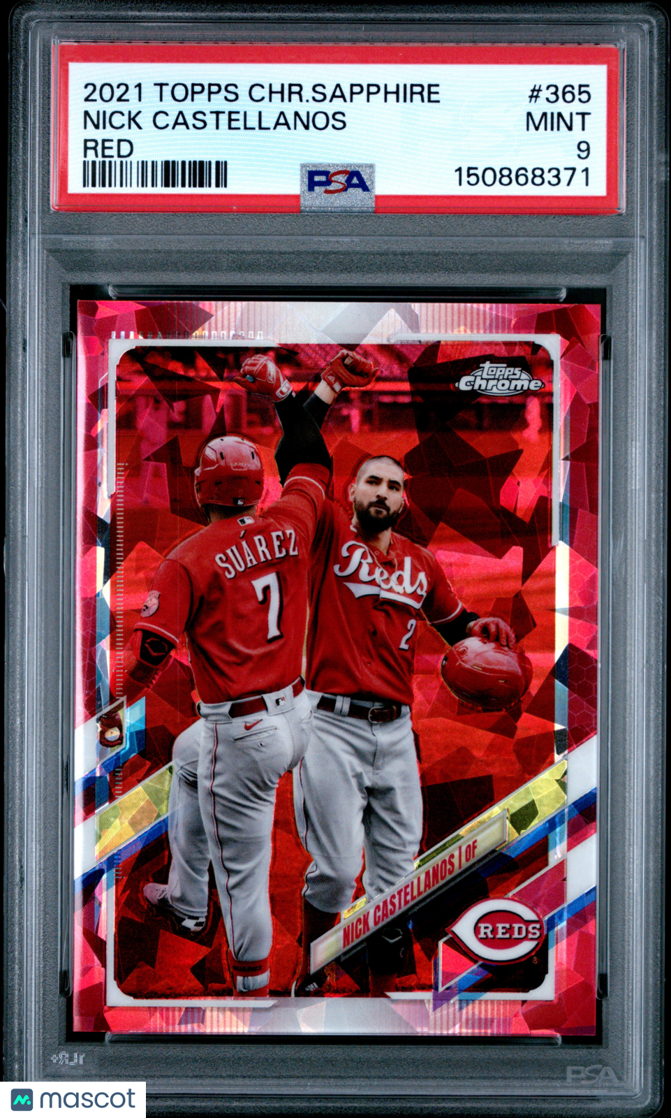 2021 Topps Chrome Sapphire Nick Castellanos Red #365 PSA 9 /5 - Graded Sports Cards