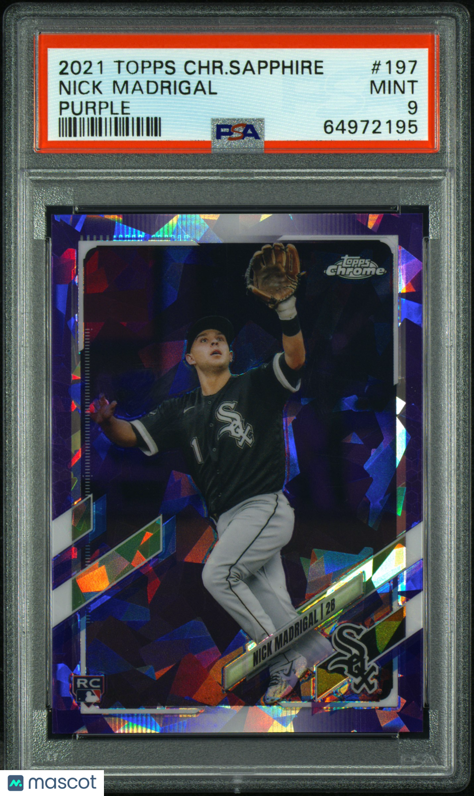 2021 Topps Chrome Sapphire Nick Madrigal Purple #197 PSA 9 - Graded Sports Cards
