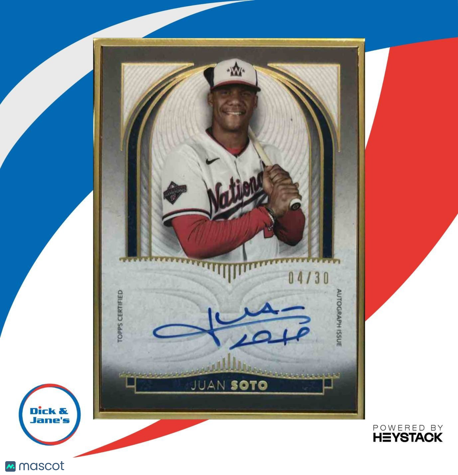 2021 Topps Definitive Juan Soto Framed Auto Collection