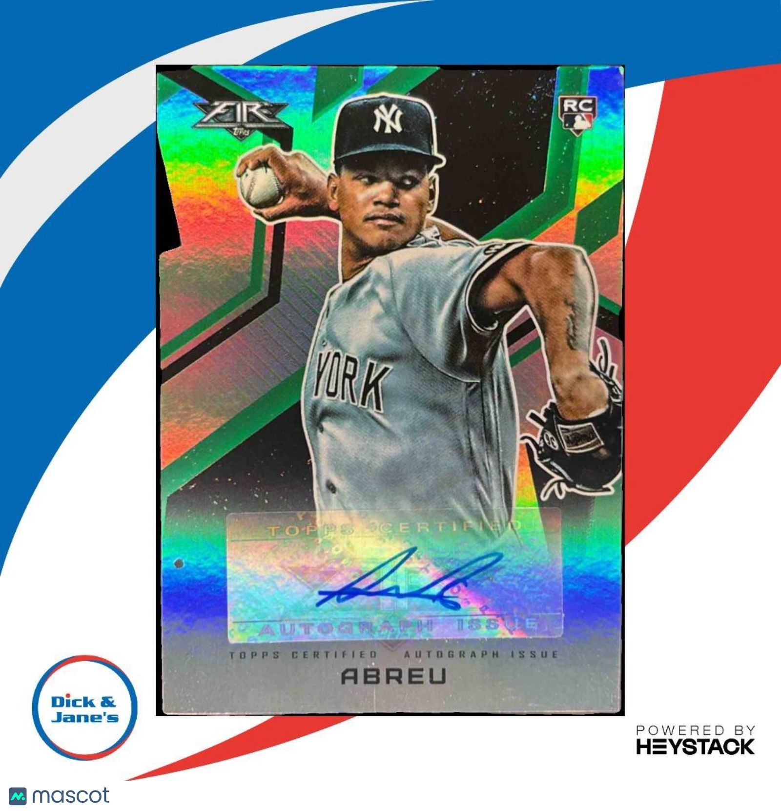 2021 Topps Fire Albert Abreu Auto #AV-AA RC New York Yankees - Sports Cards