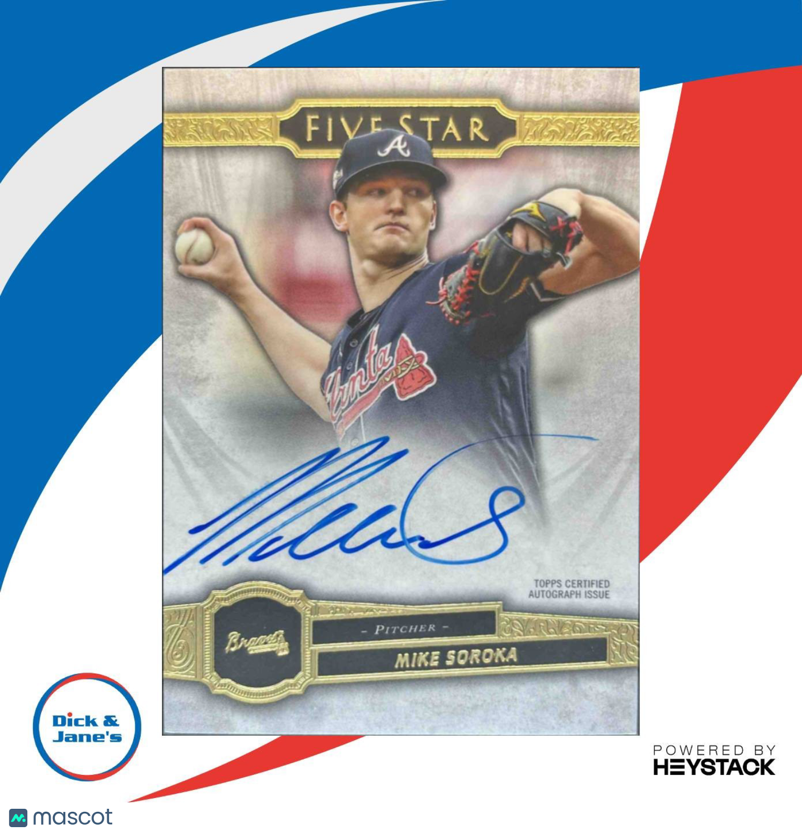 2021 Topps Five Star Mike Soroka #FSA-MKS Auto Atlanta Braves - Sports Cards