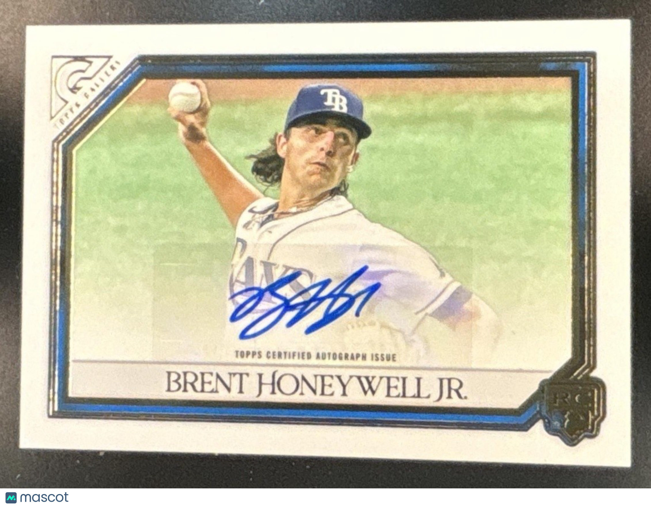 2021 Topps Gallery Brent Honeywell Jr. Rookies Auto /50 RC Tampa Bay Rays - Sports Cards