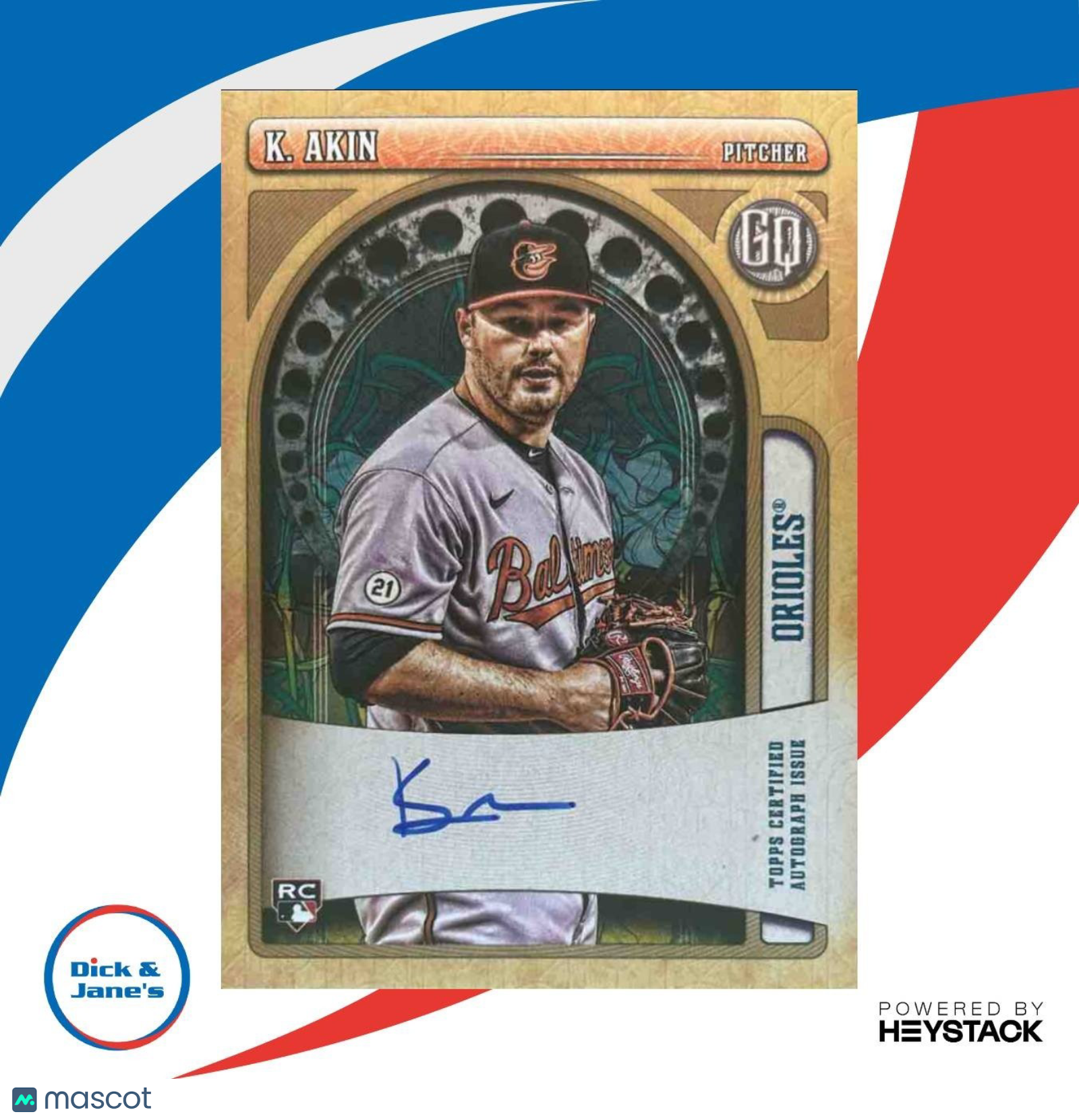 2021 Topps Gypsy Queen Keegan Akin Auto #GQA-KA RC Baltimore Orioles - Sports Cards