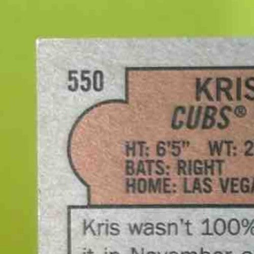 2021 Topps Heritage Kris Bryant Chrome 849/999 #550 Chicago Cubs - Sports Cards