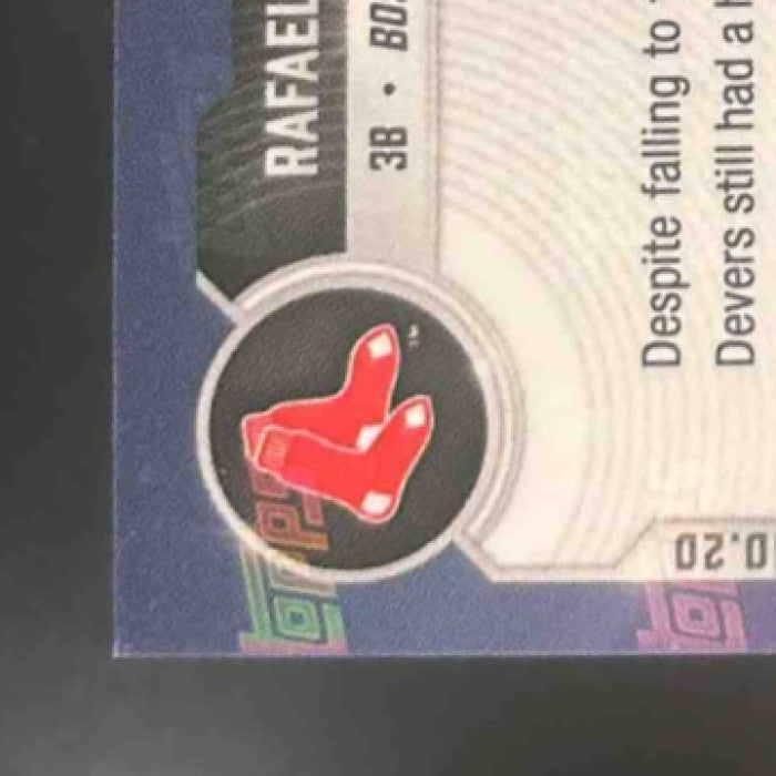 2021 Topps Now Autographs Blue #995B Rafael Devers Boston Red Sox - Sports Cards