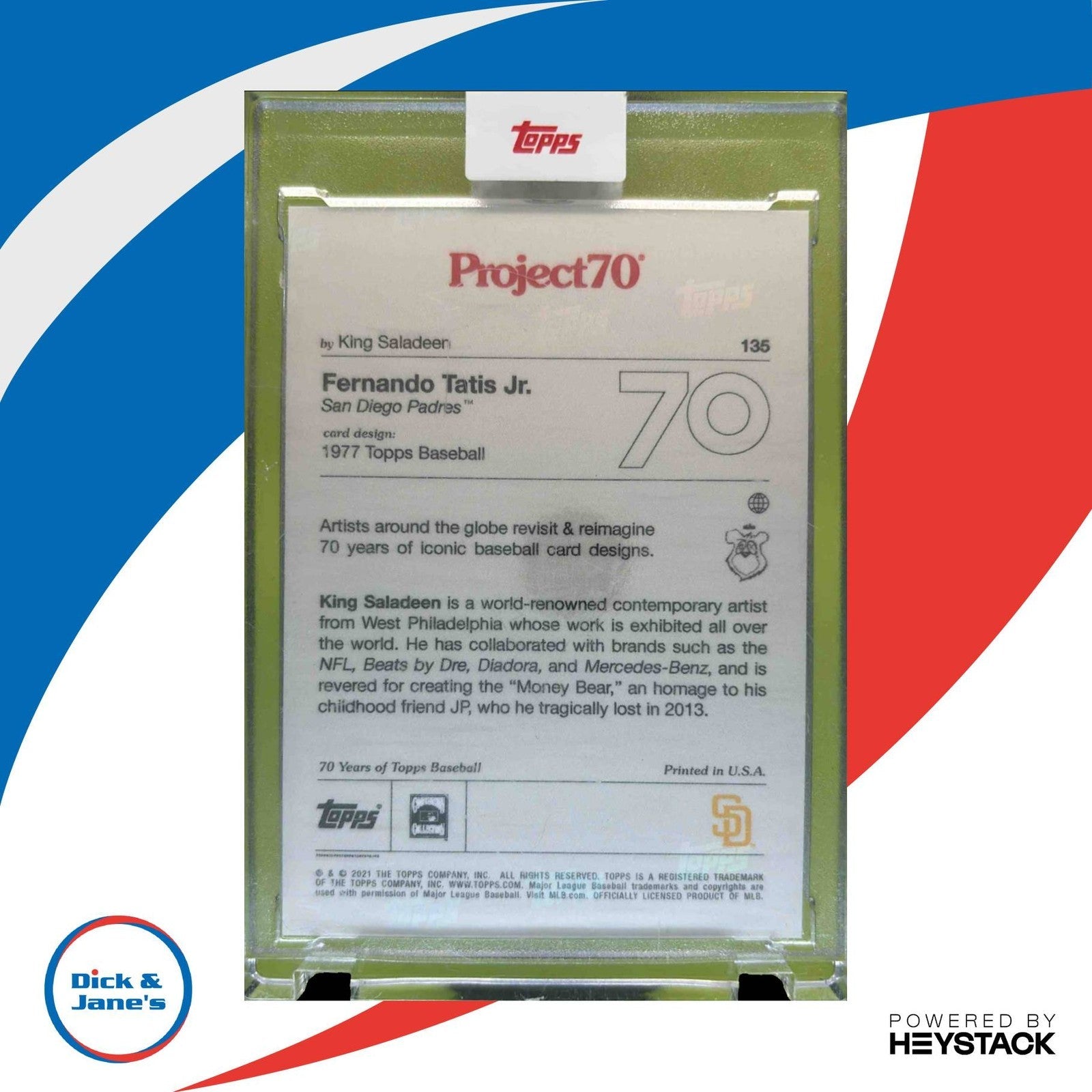 2021 Topps Project 70 Fernando Tatis Jr. #135 San Diego Padres - Sports Cards