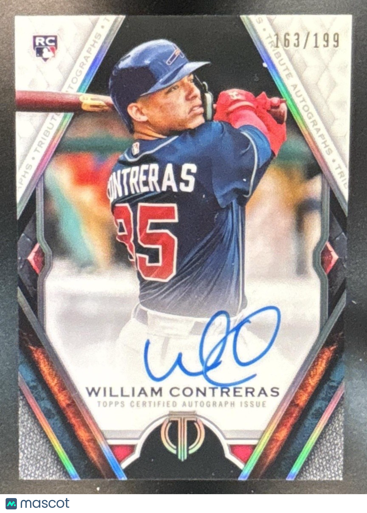 2021 Topps Tribute William Contreras Auto /199 #TA-WC RC Atlanta Braves - Sports Cards