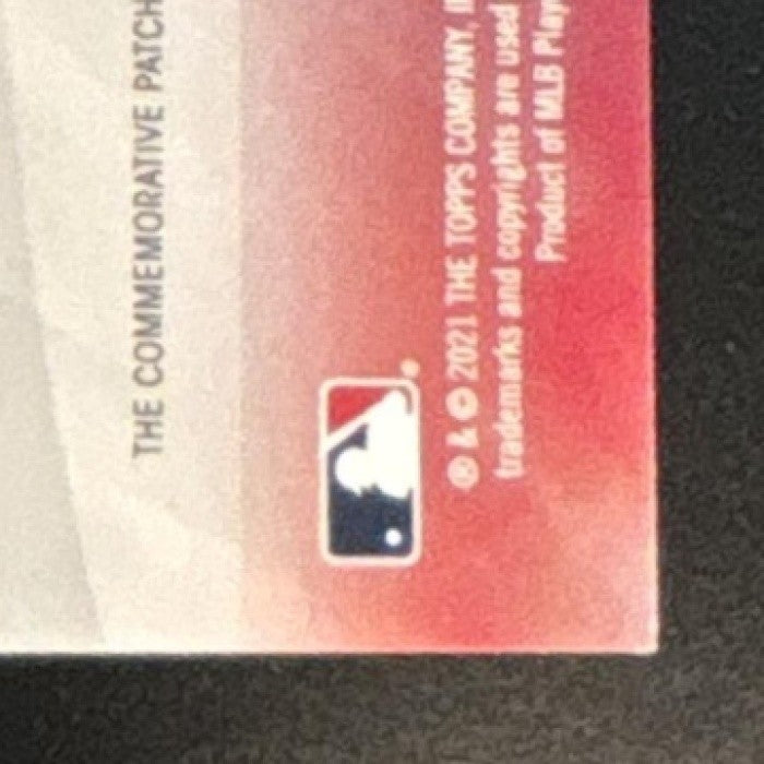 2021 Topps Update Bryce Harper 70th Anniversary Manufactured Logo Patch Phillies - Sports Cards
