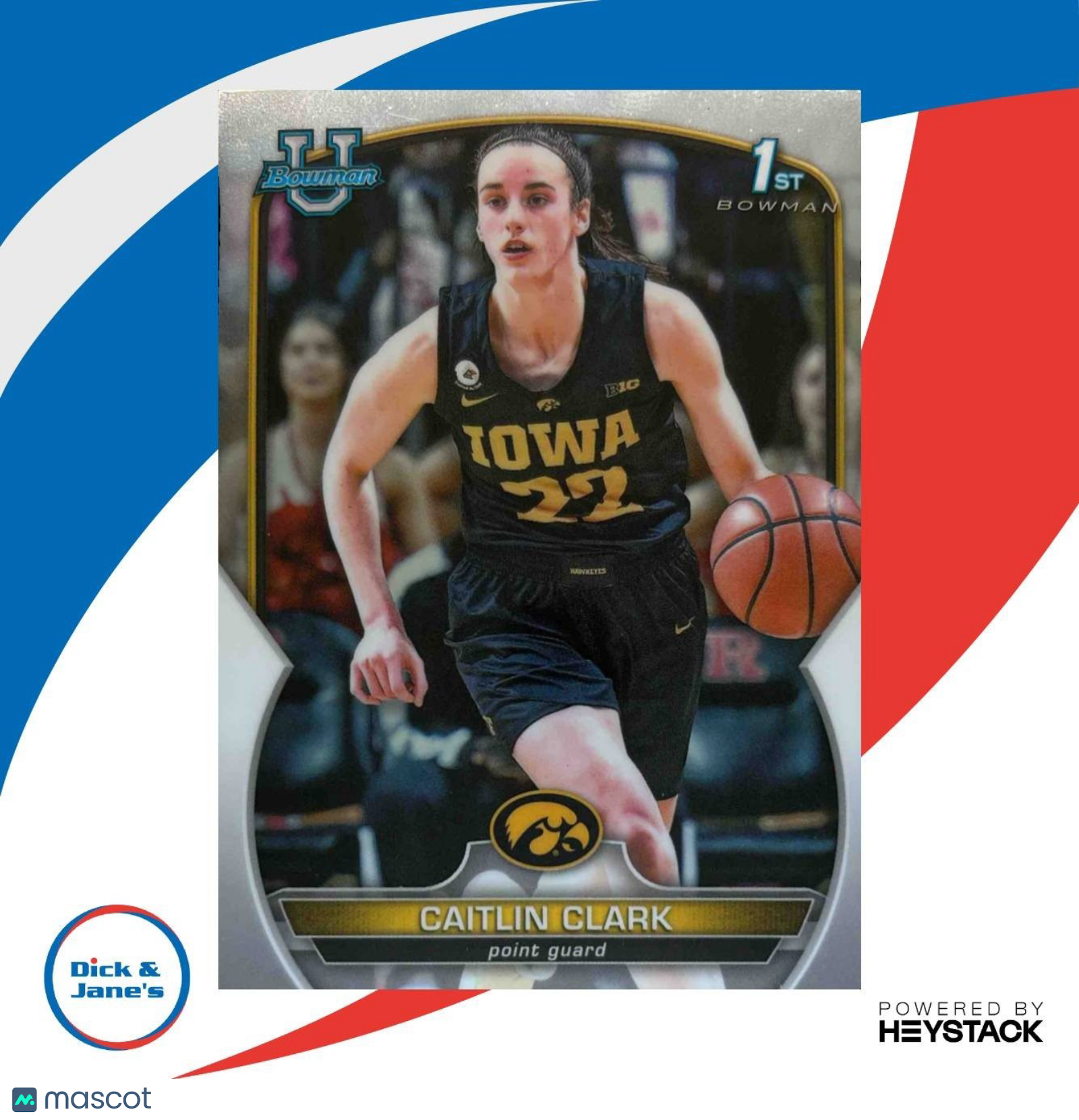 2022-23 Bowman Chrome University Caitlin Clark #50 Iowa Hawkeyes - Sports Cards