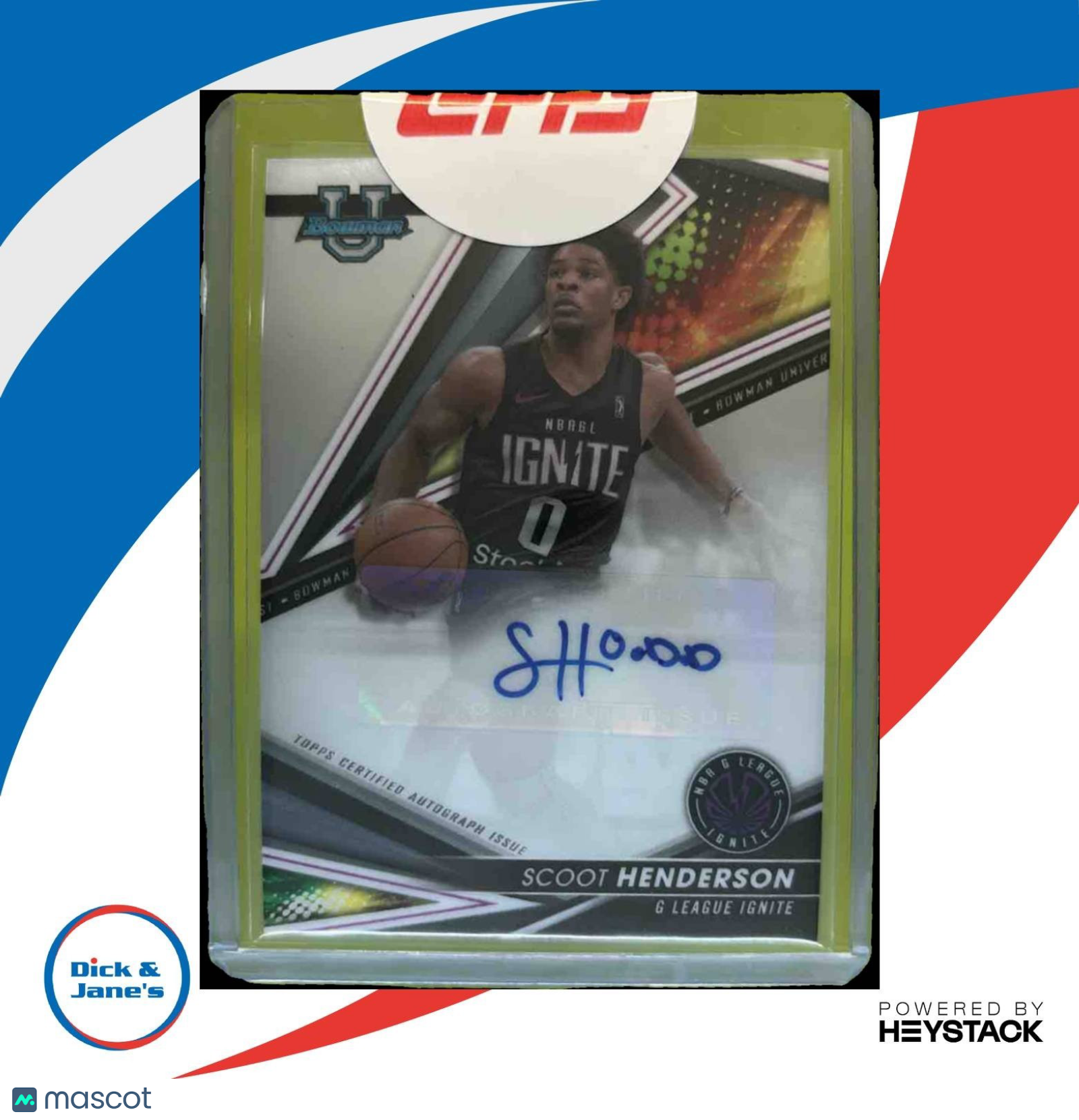 2022-23 Bowman University Best Scoot Henderson Best of 2022 Auto #BOA-SH - Sports Cards