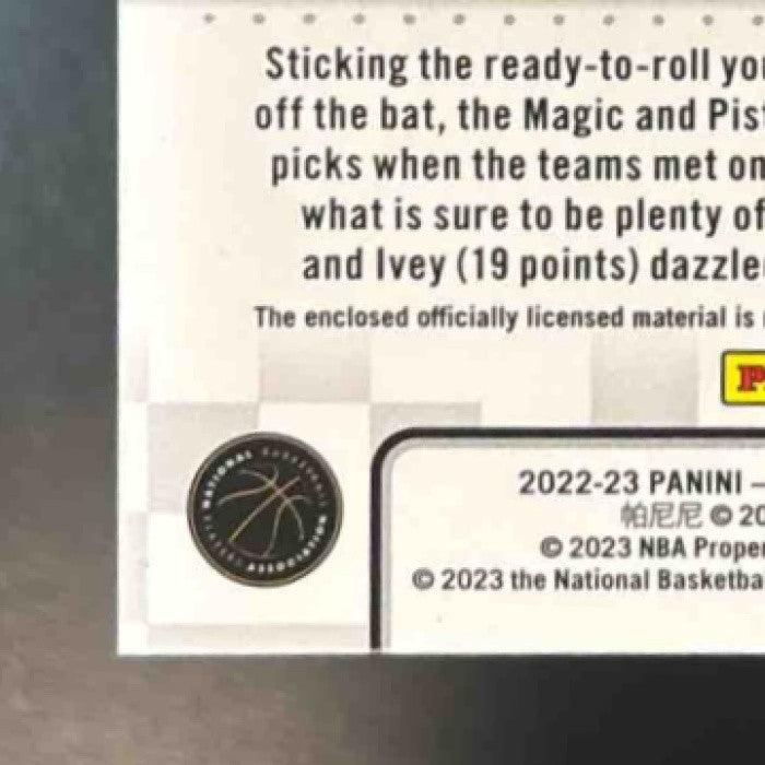 2022-23 Panini Contenders Paolo Banchero Jaden Ivey Rookie Dual Swatches RC - Sports Cards