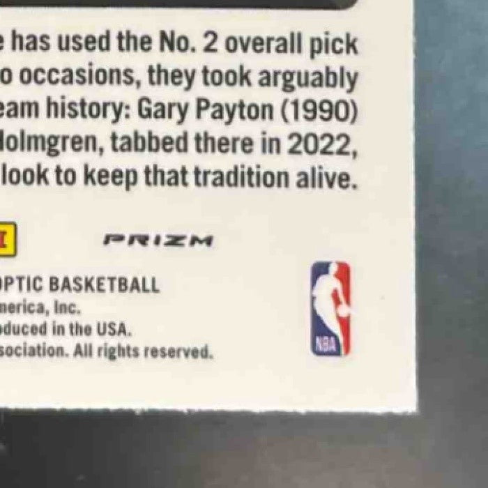 2022-23 Panini Donruss Optic Chet Holmgren Holo #208 RC Oklahoma City Thunder - Sports Cards