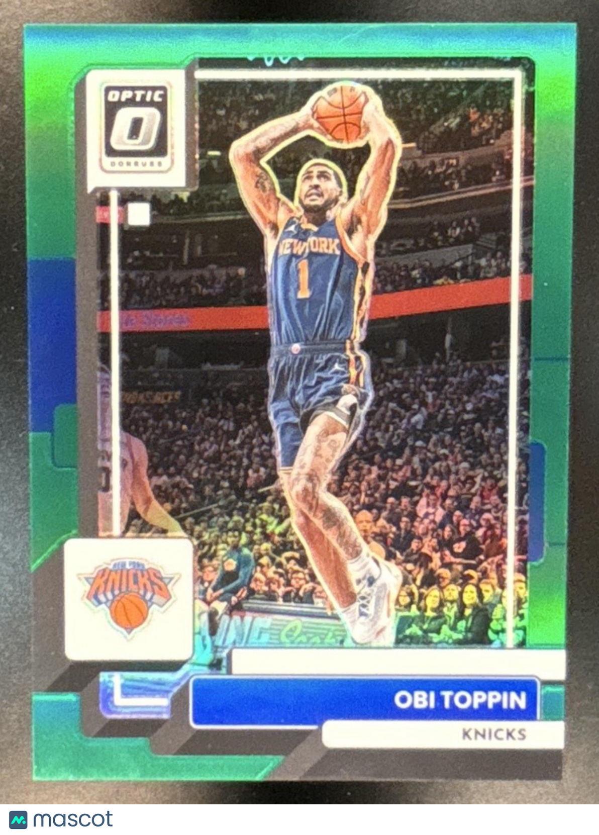2022-23 Panini Donruss Optic Obi Toppin Green 1/5 #15 New York Knicks - Sports Cards
