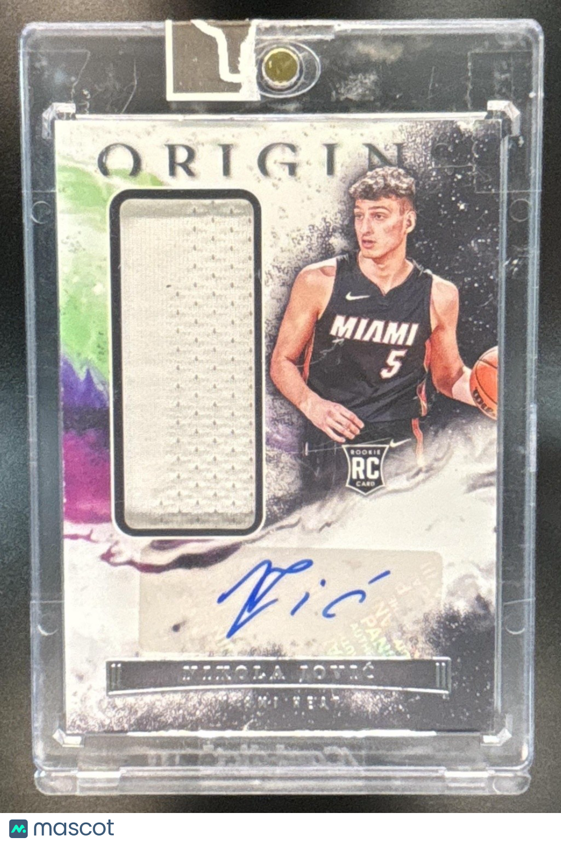 2022-23 Panini Origins Nikola Jovic Rookie Jersey Auto #RJA-NJV RC Miami Heat - Sports Cards
