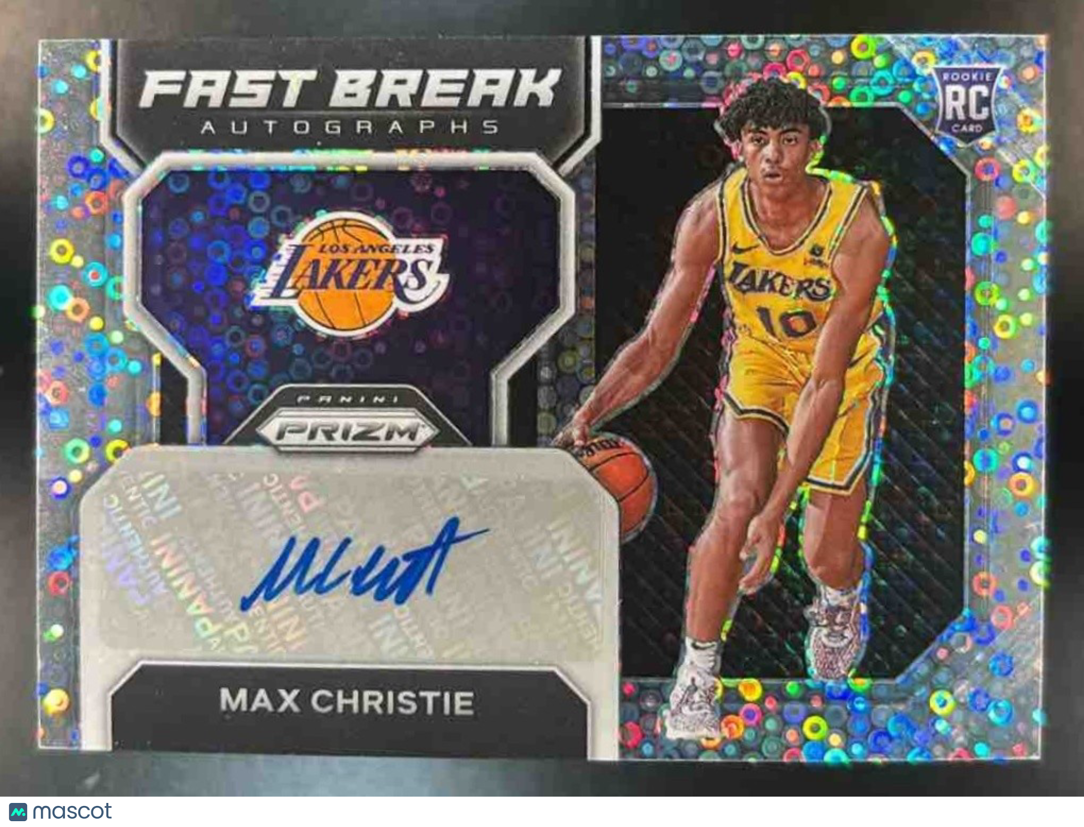 2022-23 Panini Prizm Max Christie Fast Break Rookie Auto RC Los Angeles Lakers - Sports Cards