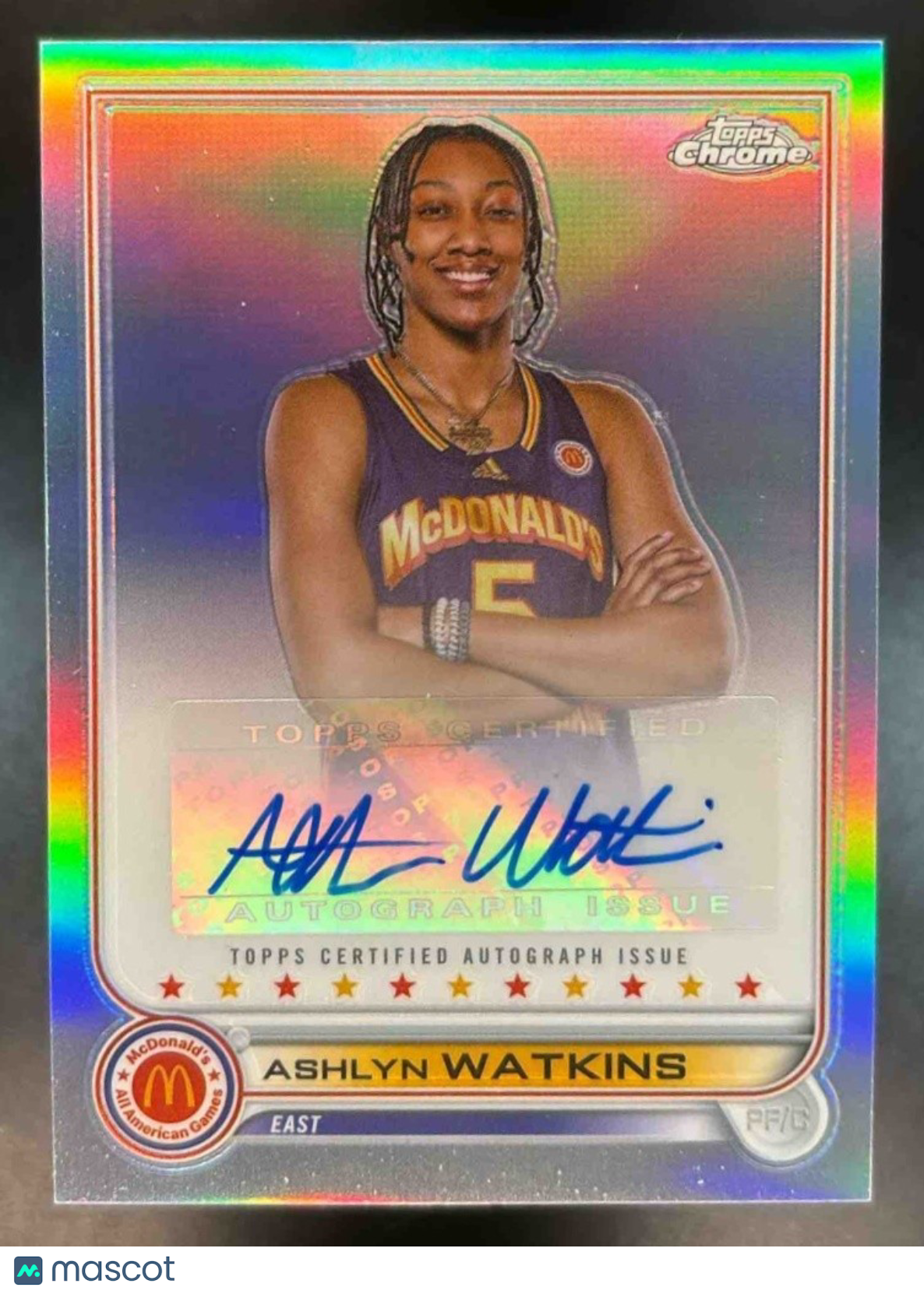 2022-23 Topps Chrome McDonald’s All American Ashlyn Watkins Auto #CA-AW - Sports Cards