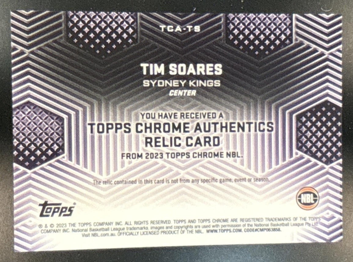 2022-23 Topps Chrome NBL Tim Soares Authentics #TCA-TS RC - Sports Cards