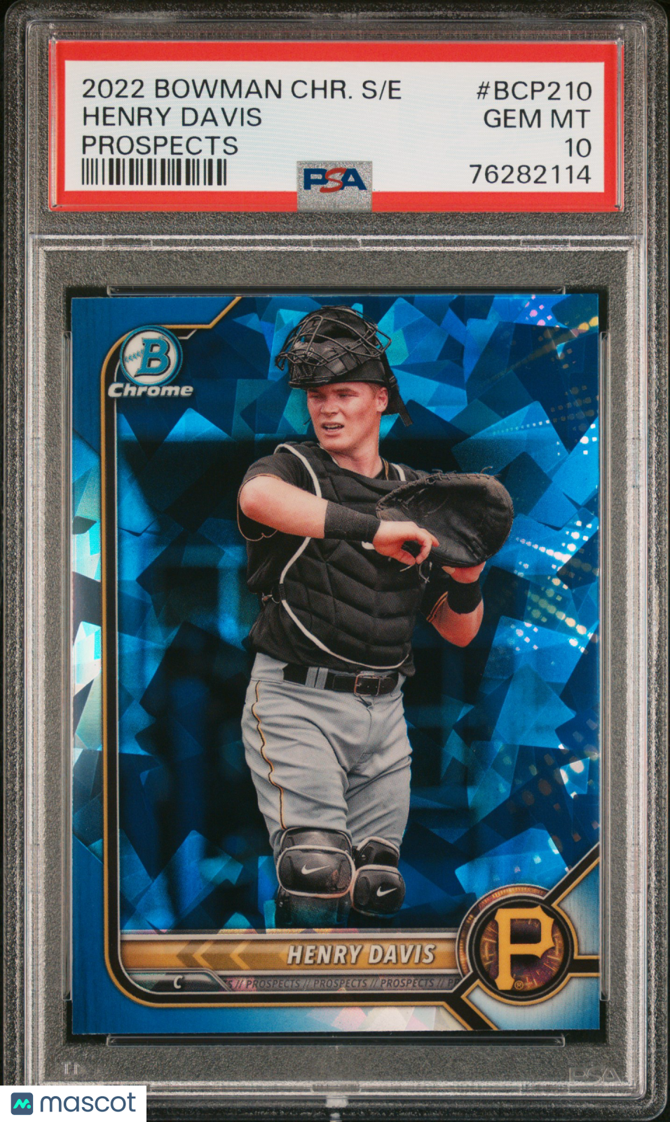 2022 Bowman Chrome Sapphire Edition Prospects Henry Davis #BCP210 PSA 10 Pirates - Graded Sports Cards