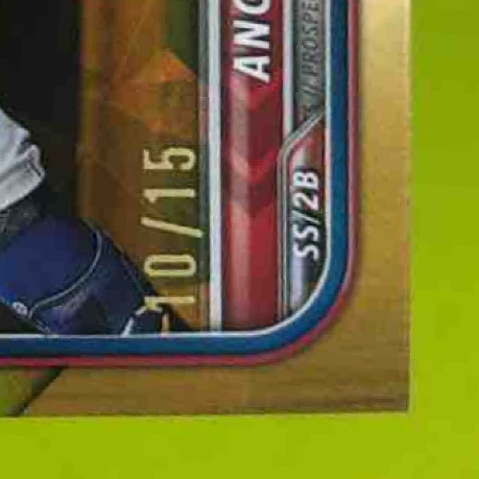 2022 Bowman Draft Sapphire Angel Martinez Chrome Gold /15 #BDC-134 Guardians - Sports Cards