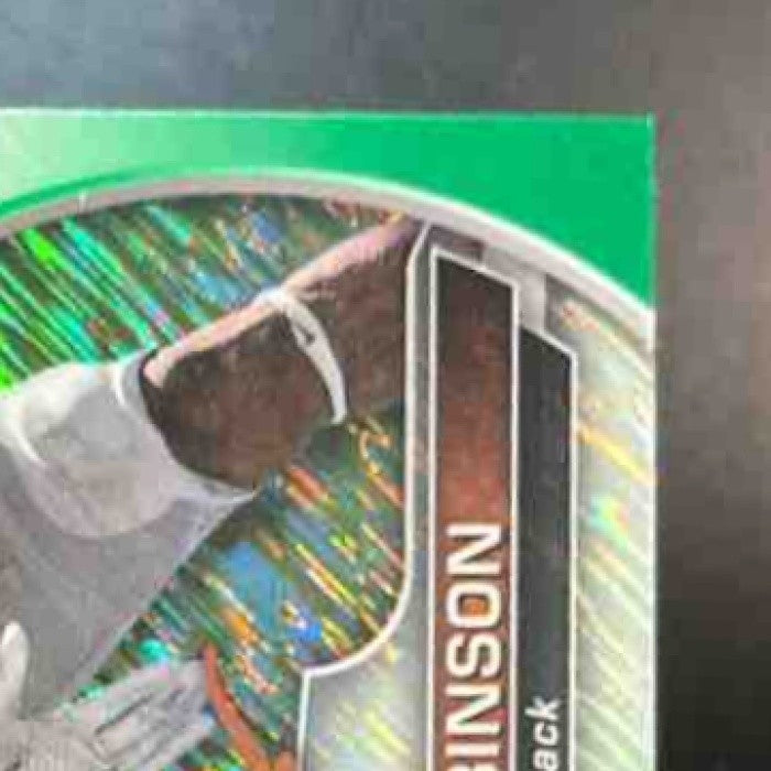 2022 Bowman University Chrome Bijan Robinson Green Shimmer /99 #70 RC Longhorns - Sports Cards