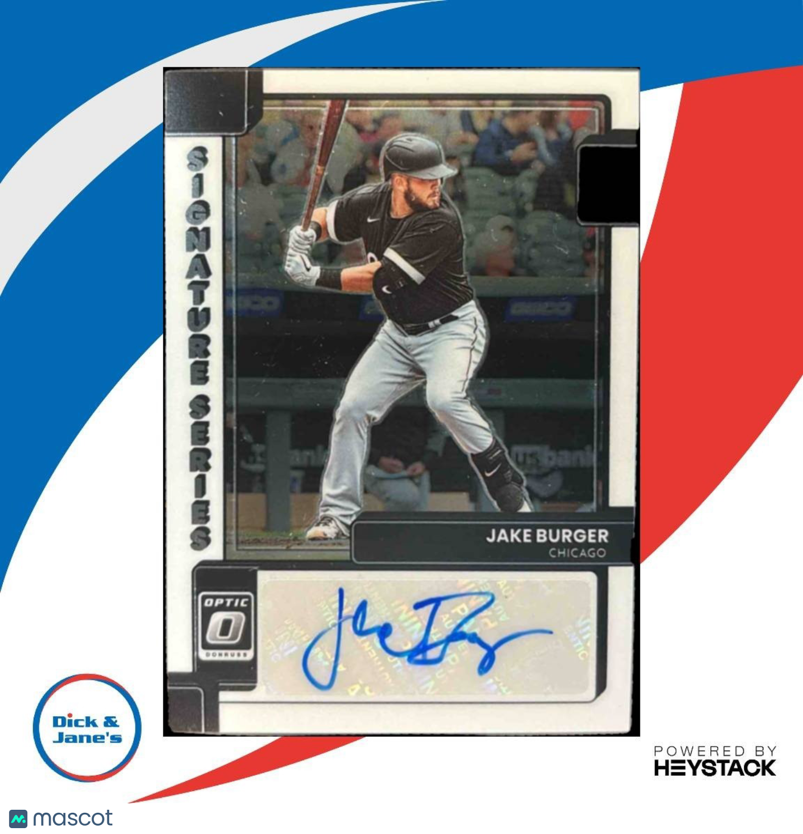 2022 Donruss Optic Jake Burger Signature Series Auto RC Chicago White Sox - Sports Cards