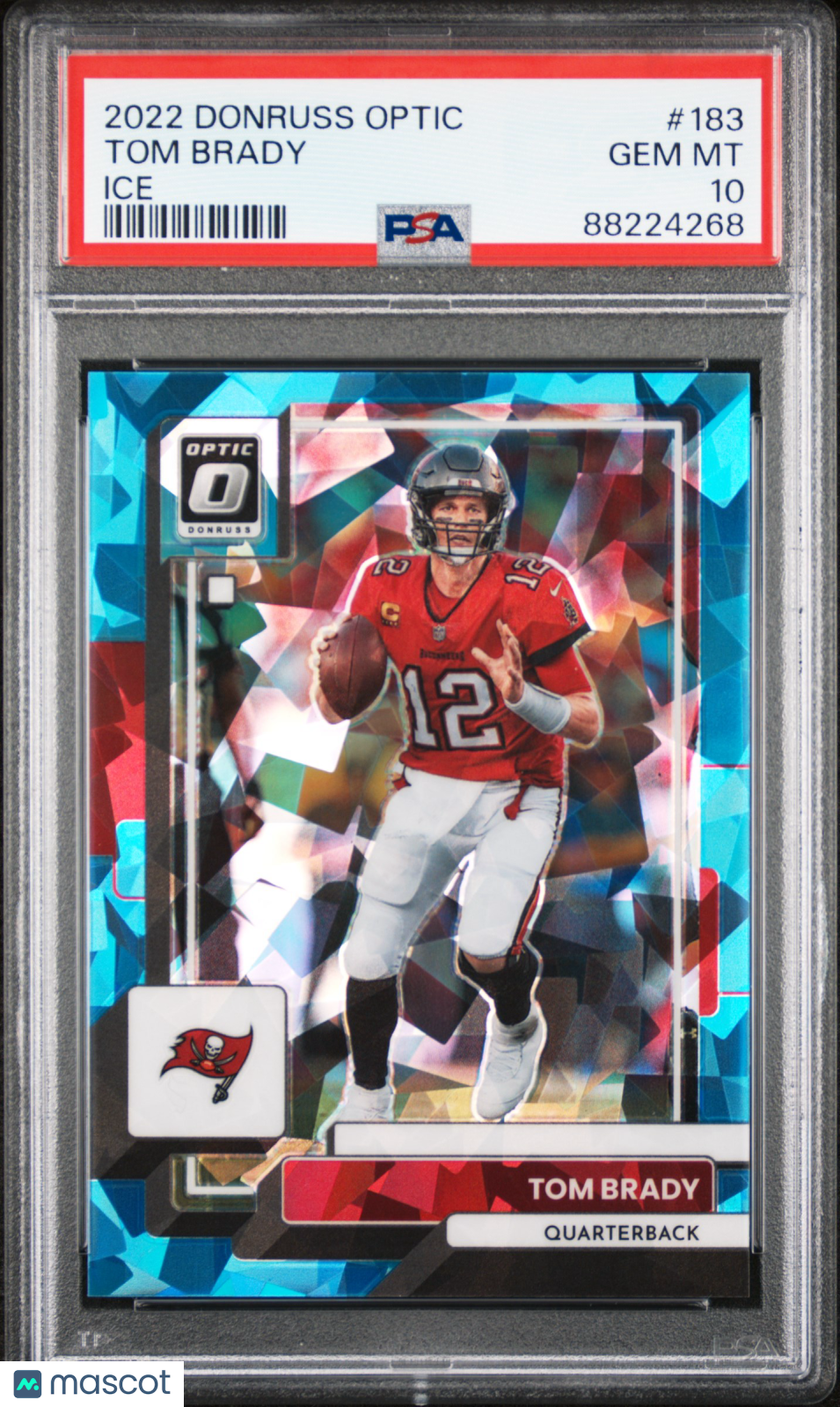 2022 Donruss Optic Tom Brady Ice 02/15 #183 PSA 10 GEM MINT Tampa Bay Buccaneers - Graded Sports Cards