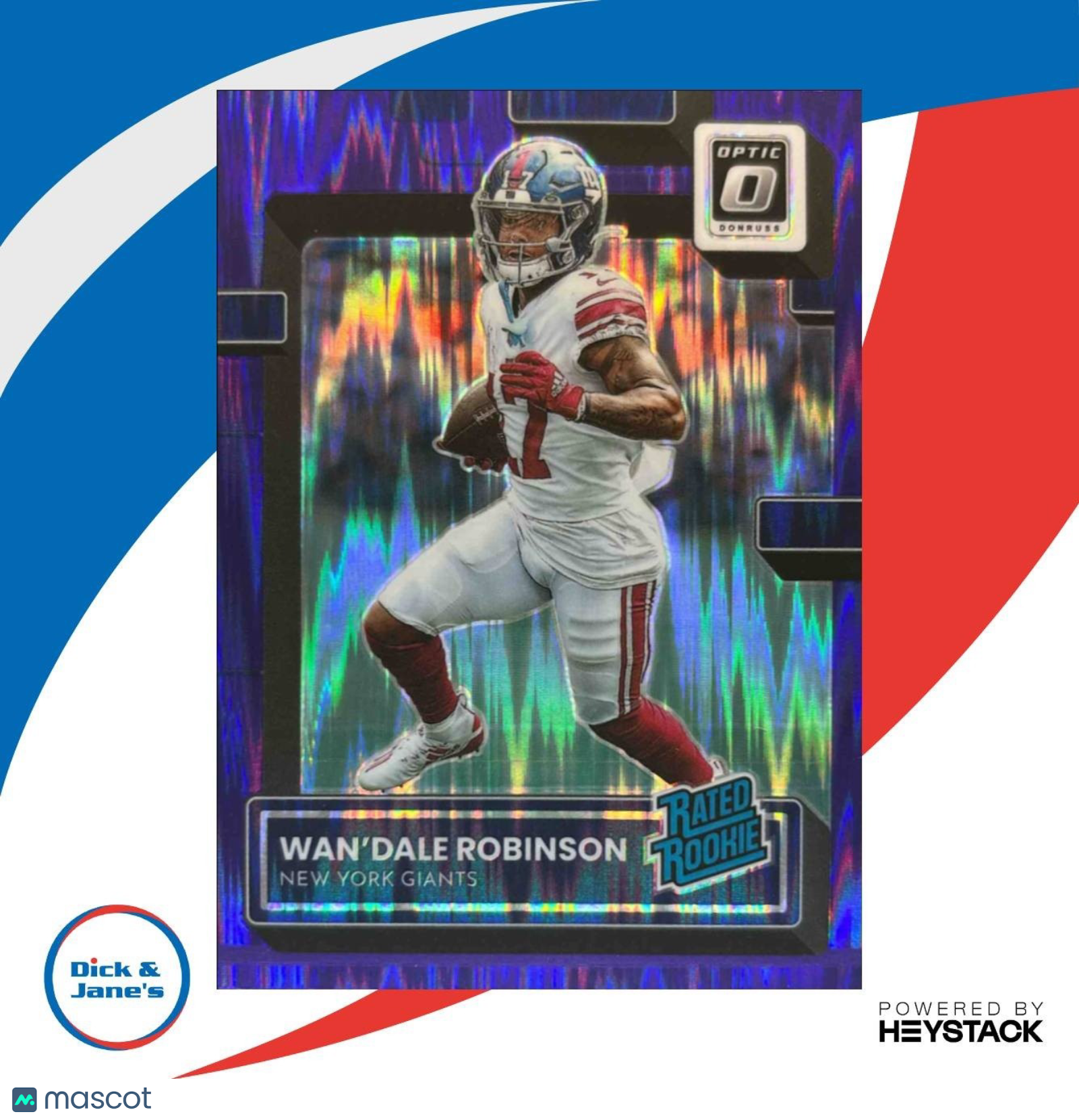 2022 Donruss Optic Wan Dale Robinson Purple Shock #220 RC Rated Rookie Giants - Sports Cards