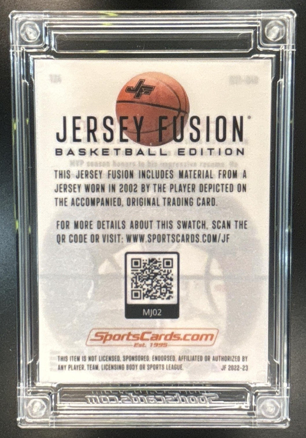 2022 Jersey Fusion Upper Deck 4th Q Michael Jordan Game Used Swatch Jersey - Sports Cards