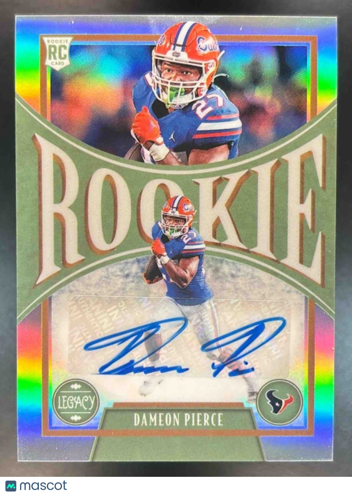 2022 Legacy Dameon Pierce Rookies Penmanship Silver Auto #198 RC Houston Texans - Sports Cards