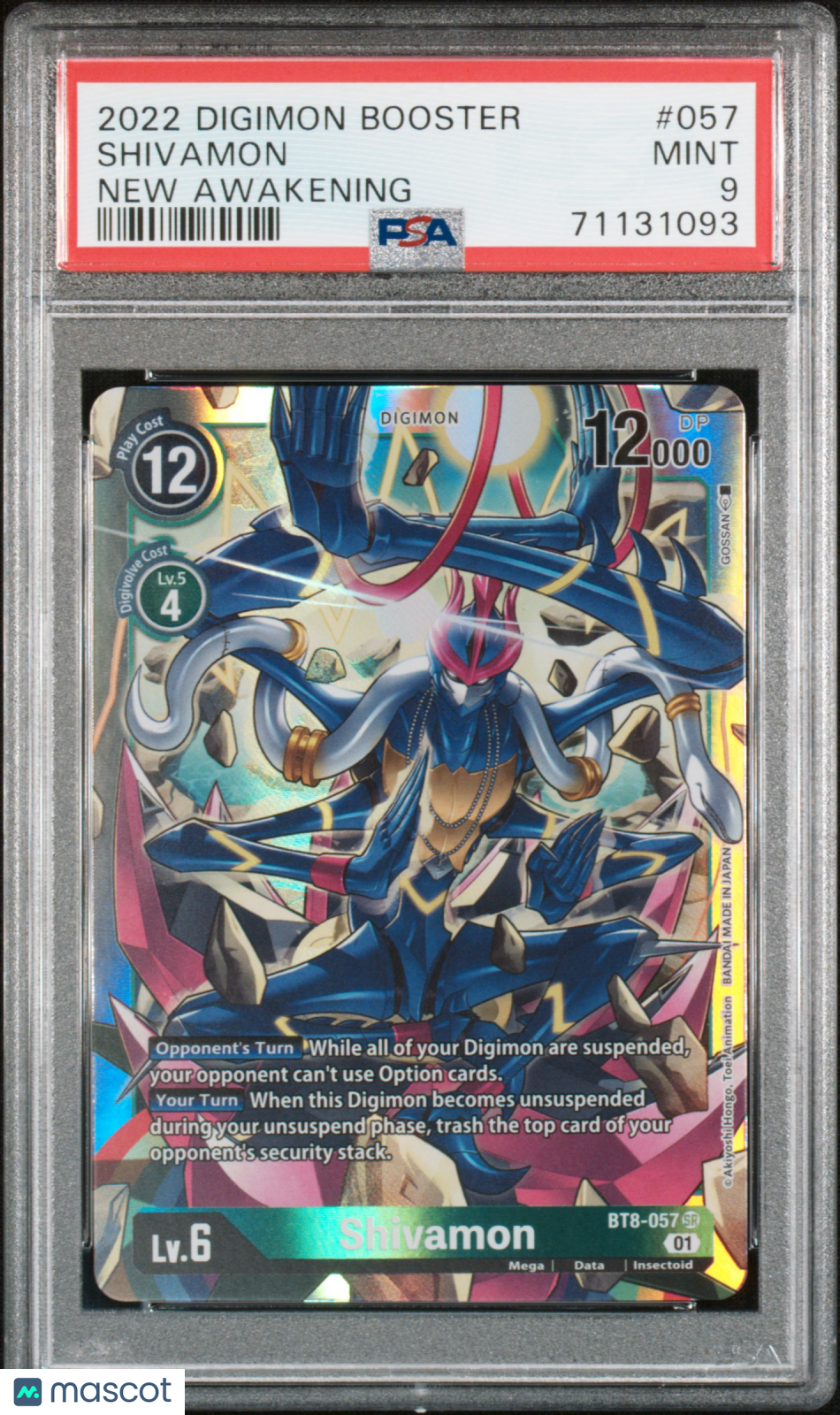 2022 New Awakening CCG Shivamon #057 PSA 9 - Graded TCG/CCG