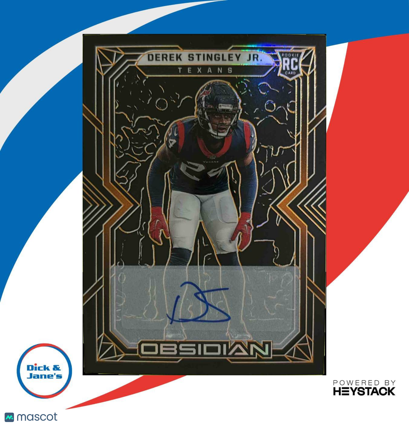 2022 Obsidian Derek Stingley Jr. Rookie Autos Electric Etch Orange 7/99 Texans - Sports Cards