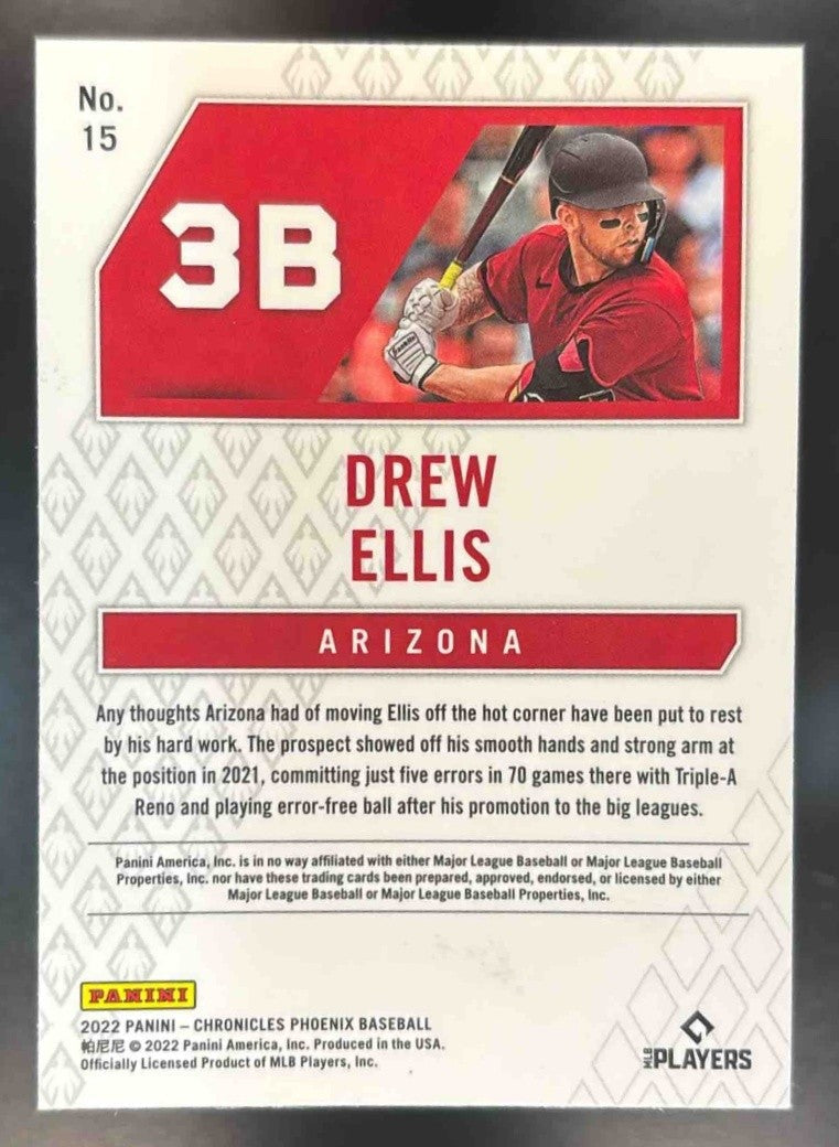 2022 Panini Chronicles Drew Ellis Phoenix Building Blocks #15 RC Diamondbacks - Sports Cards