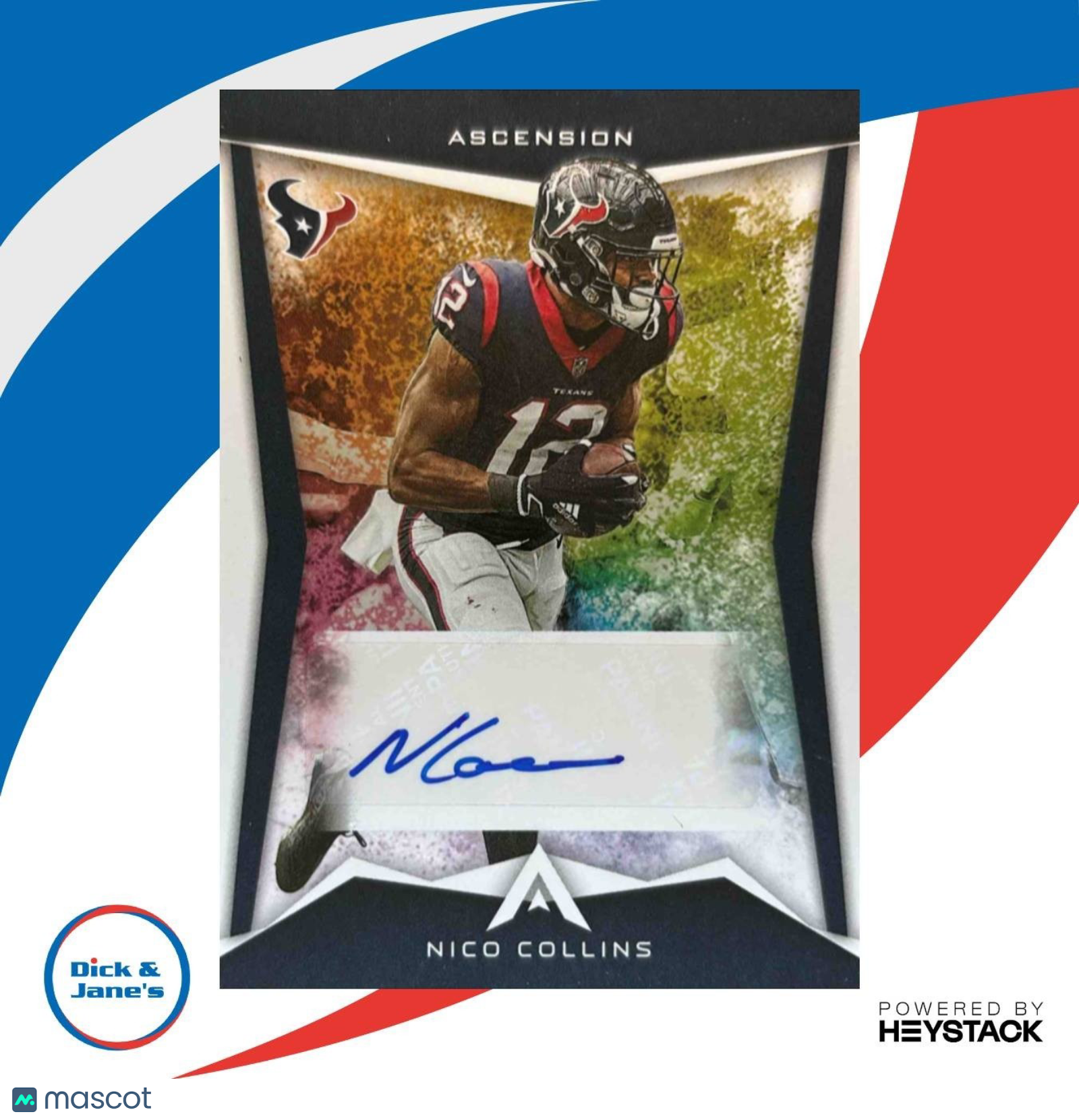 2022 Panini Chronicles Nico Collins Ascension Auto #ASC-NIC Houston Texans - Sports Cards