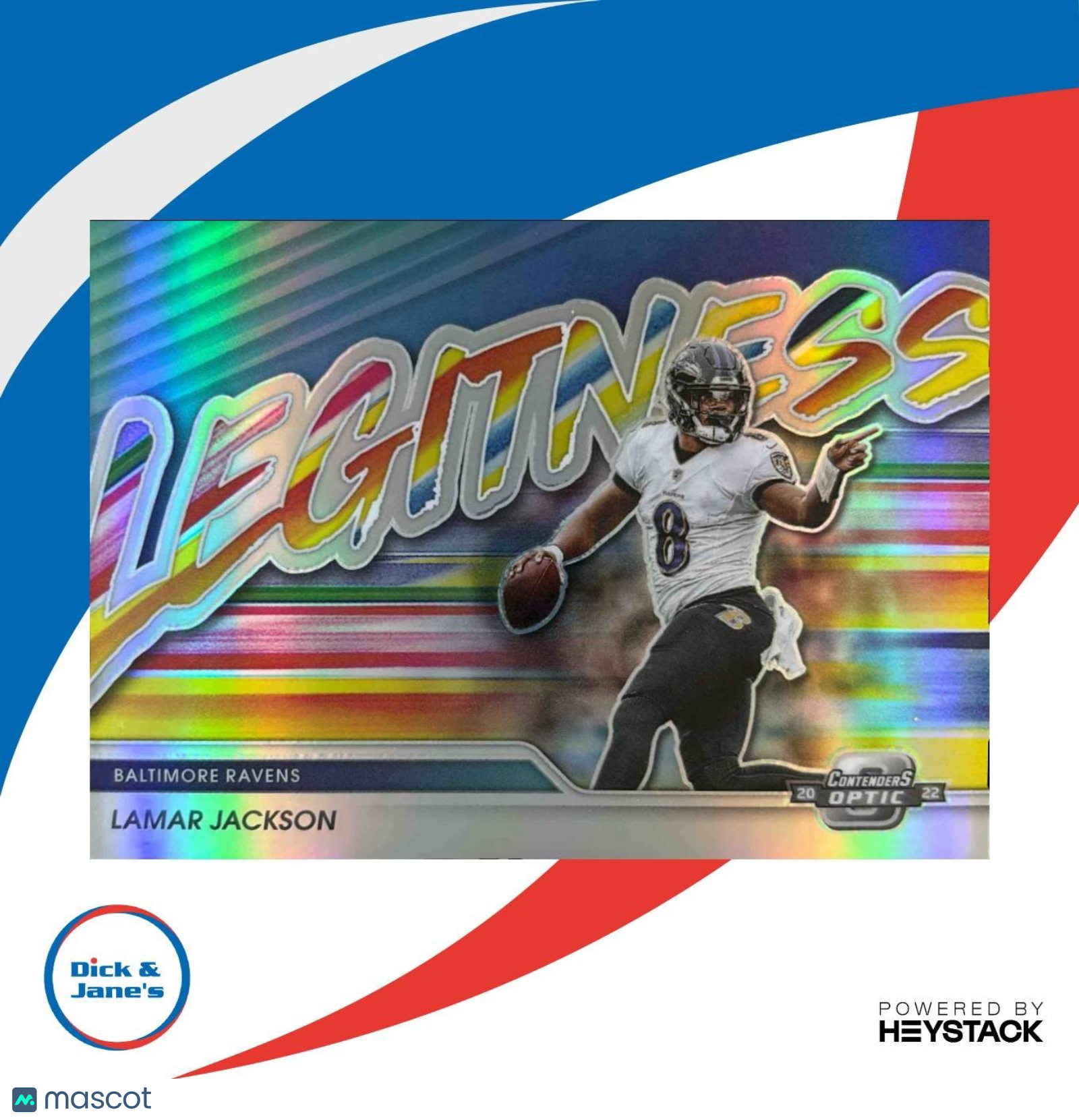 2022 Panini Contenders Optic Lamar Jackson Legitness #L-6 Baltimore Ravens - Sports Cards