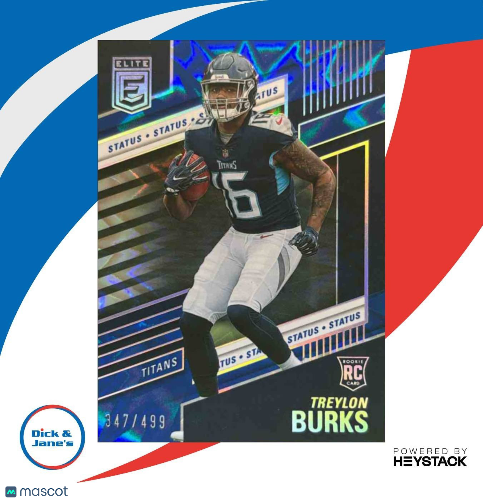 2022 Panini Donruss Elite Treylon Burks Status Explosion 347/499 #119 RC Titans - Sports Cards
