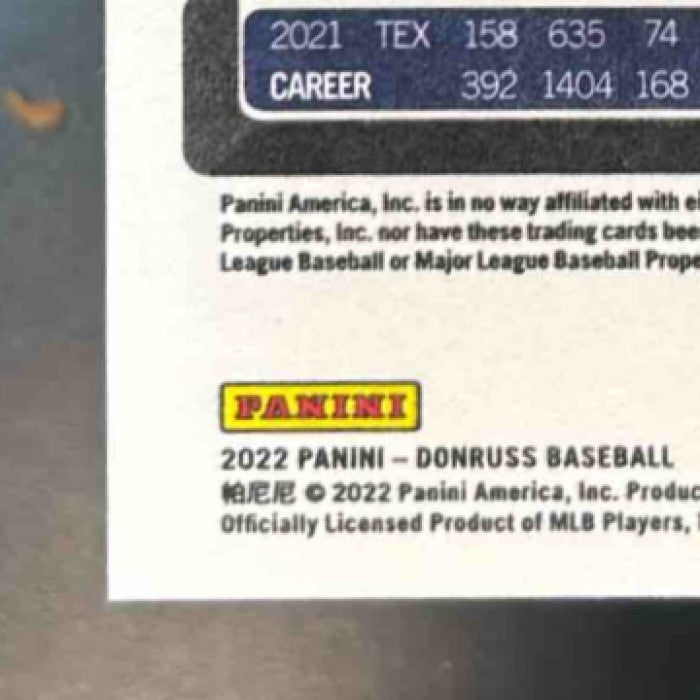 2022 Panini Donruss Isiah Kiner-Falefa America /50 #114 Texas Rangers - Sports Cards
