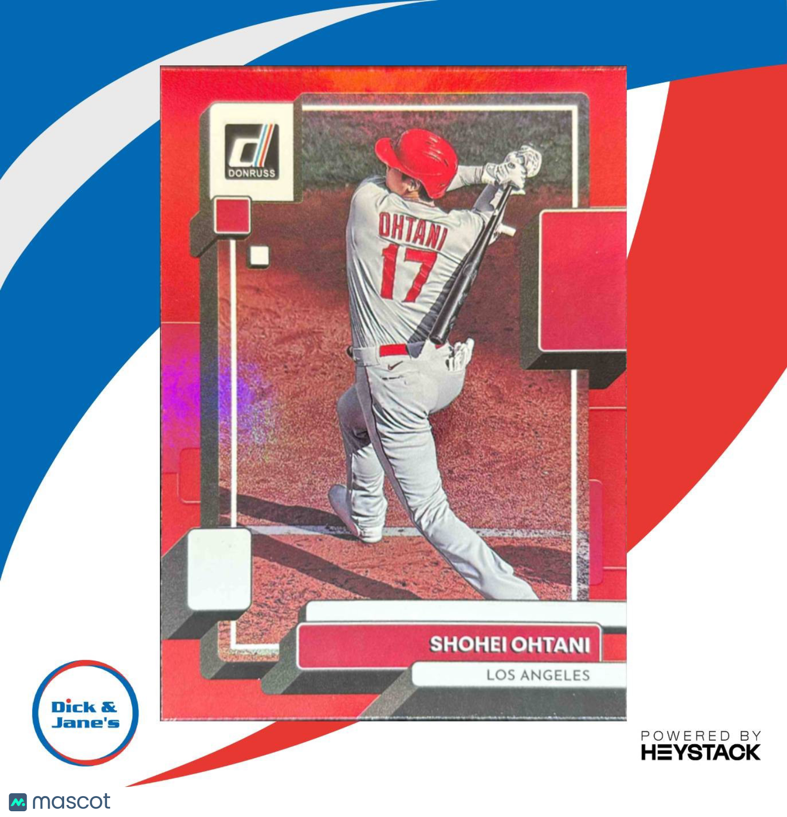 2022 Panini Donruss Shohei Ohtani Holo Red #147 Los Angeles Angels - Sports Cards