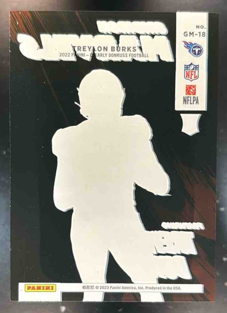 2022 Panini Donruss Treylon Burks Gridiron Marvels #GM-18 RC Tennessee Titans - Sports Cards